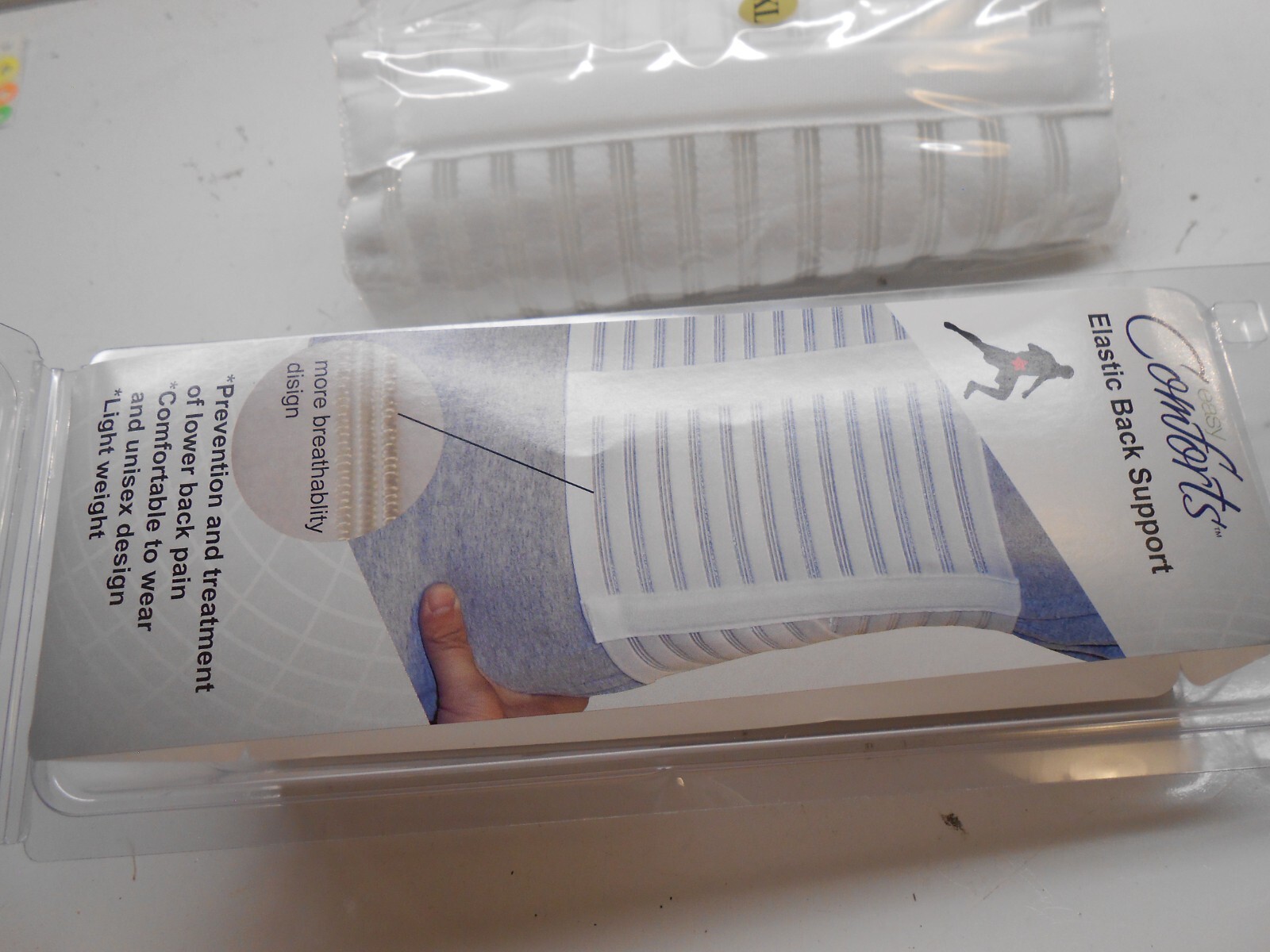Elastic Back Support Comforts XL / 42-46 White. 63%nylon/ 15%polyster