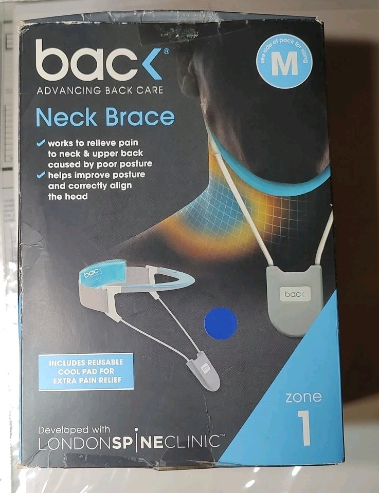 BACK Brand Neck Tilt Device Pain Relief Cervical Brace Size M Zone 1