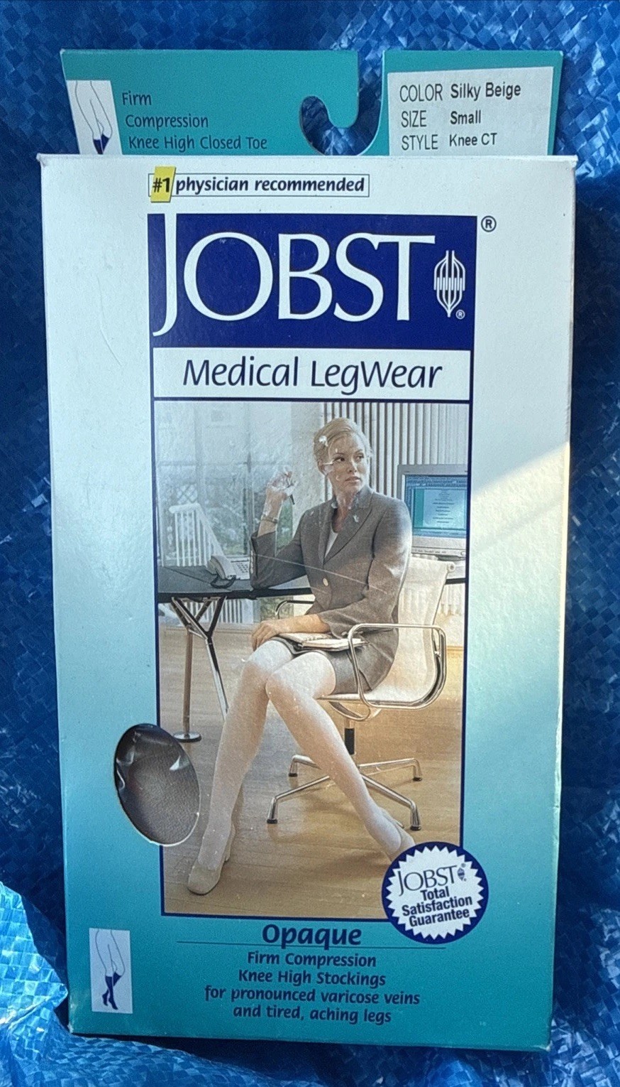 NEW JOBST Opaque Knee High 20-30mmHg Silky Beige Size Small Firm Compression