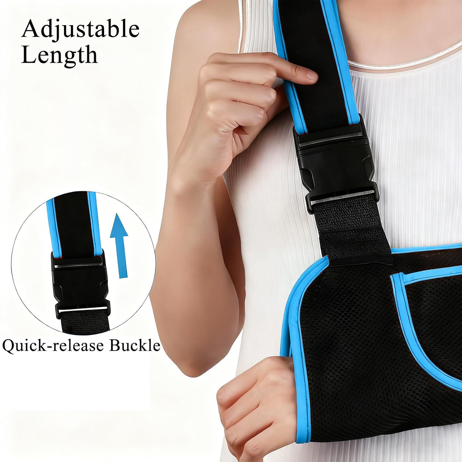 Medical Sling with Adjustable Shoulder Strap Breathable Arm Sling Shoulder Im…