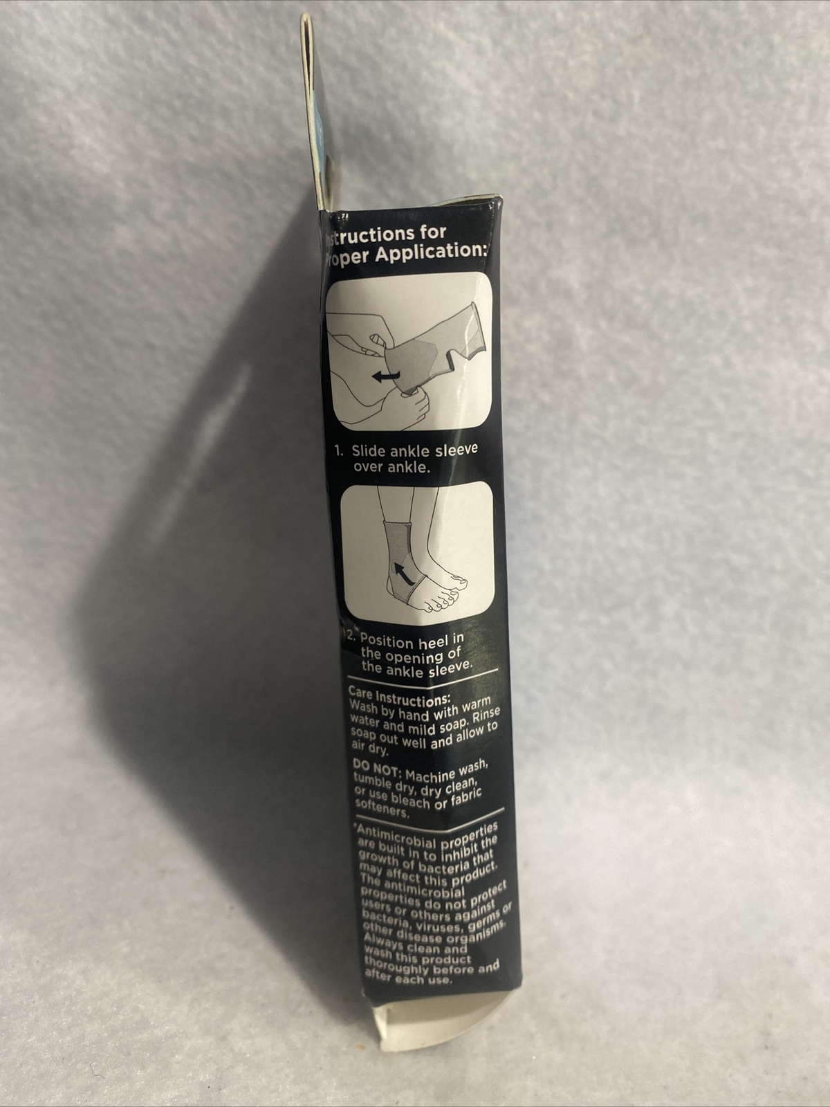 Walgreens Ankle Sleeve 4 WAY STRETCH Moderate Support SMALL CHARCOAL TECH