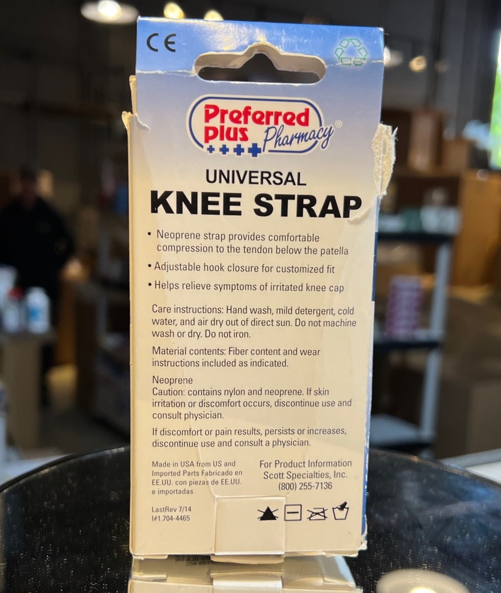 Preffered Plus Knee Strap Black Size: Universal (Latex Free)