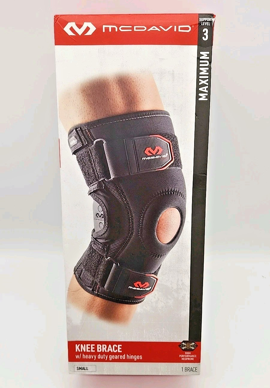 McDavid 429-01-32.2 Hinged Knee Brace – Black Size Small Level 3 Support New