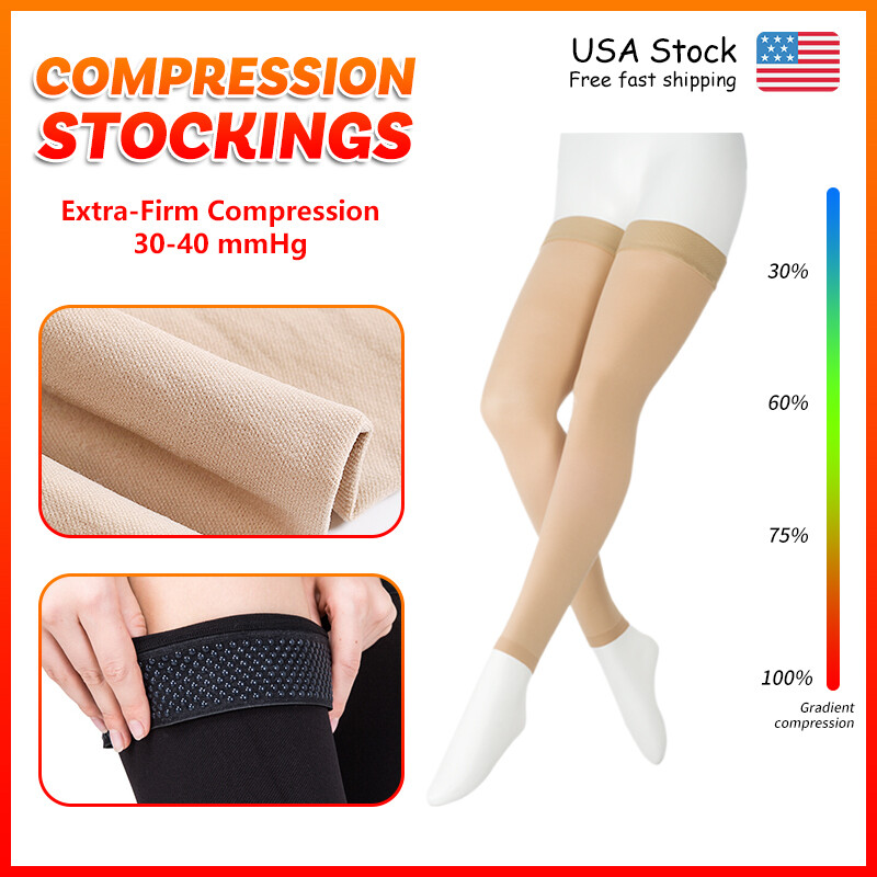 Compression Leg Calf Long Sleeve 1 Pair For Varicose Veins Shin Splints Therapy