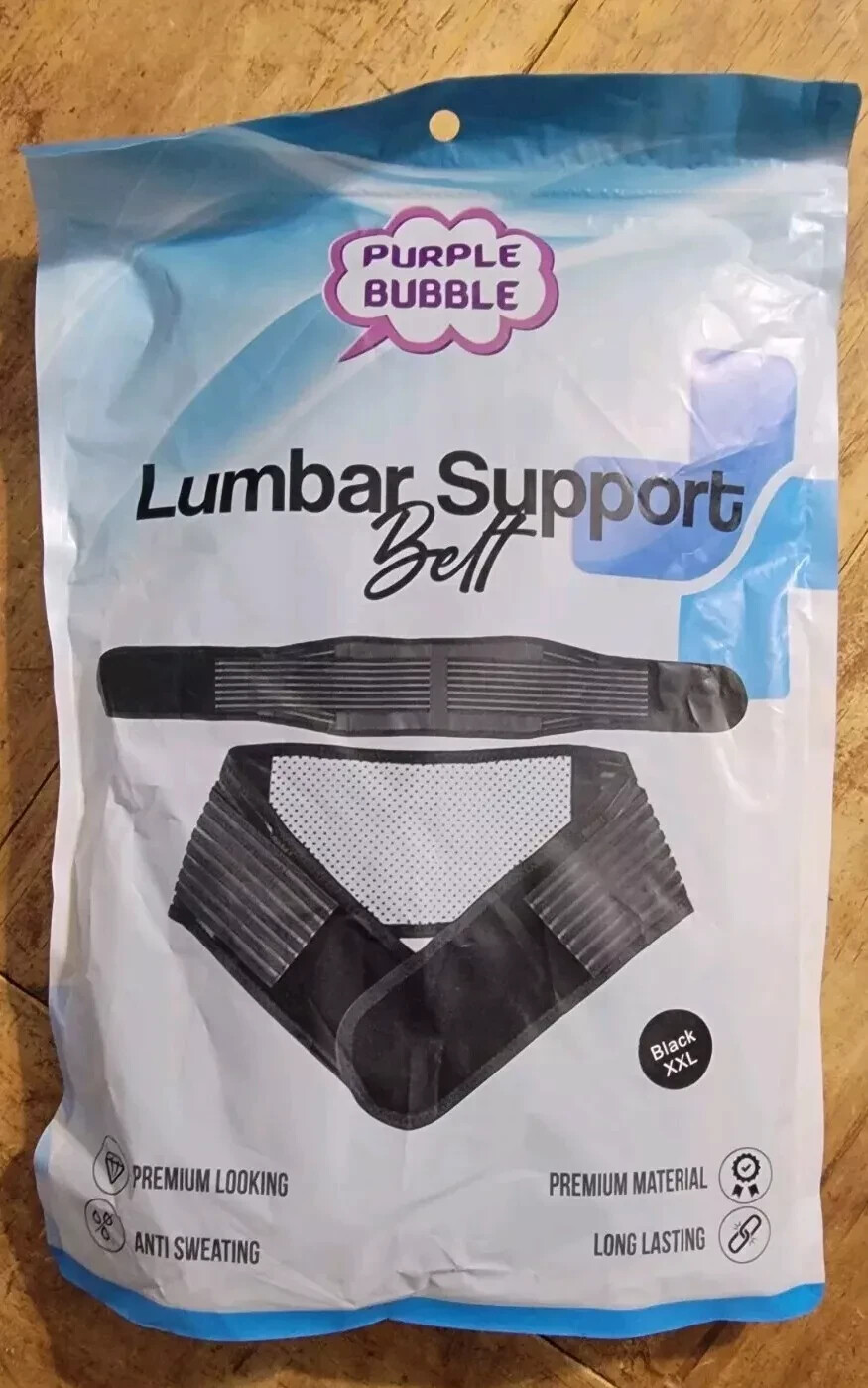 Purple Bubble Lumbar Support Belt Size L BRAND NEW FACTORY SEALED!