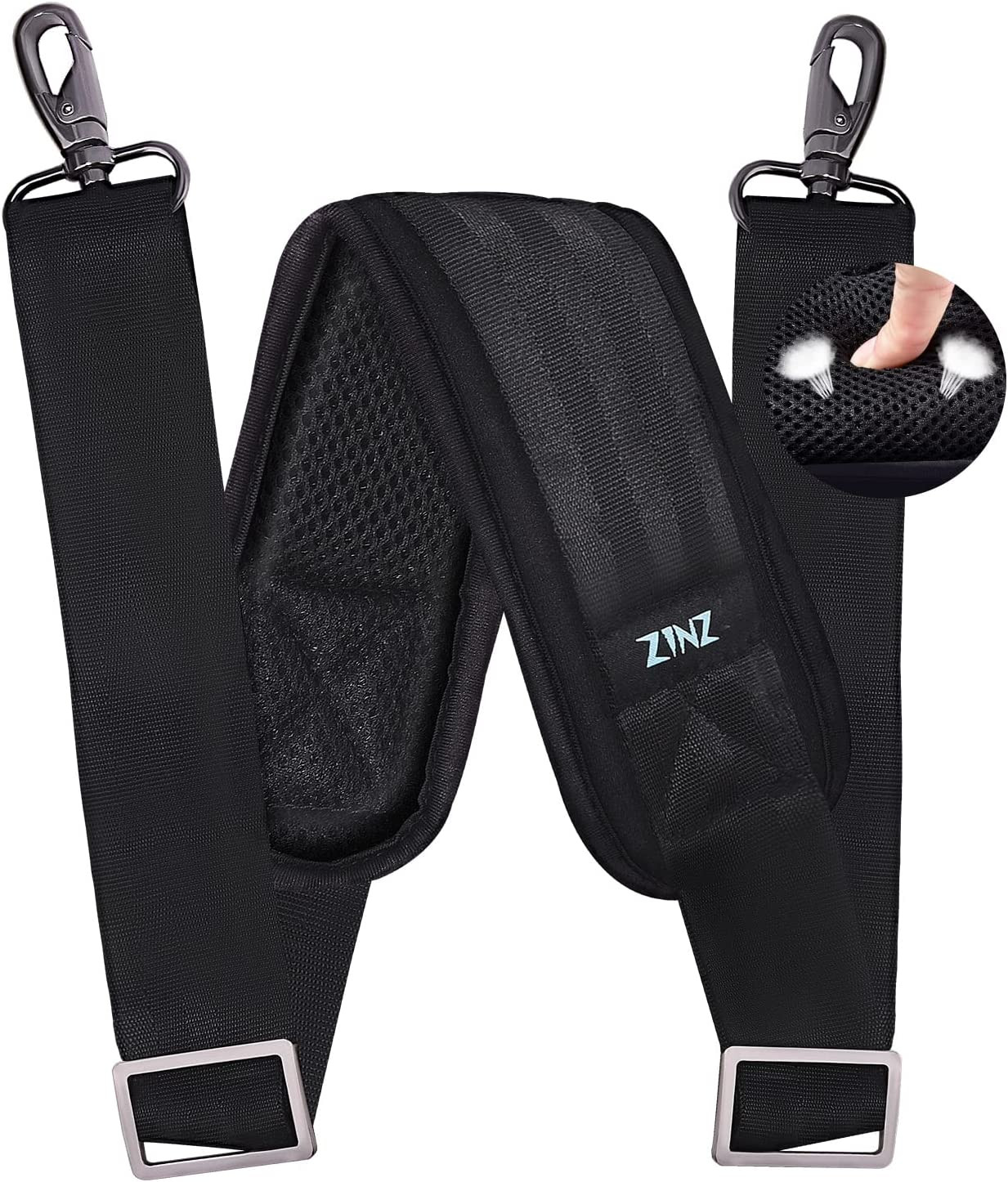 79 Inch Shoulder Strap, Extra-Thick Fixed Cushion Pad and Dual Clasps Universal