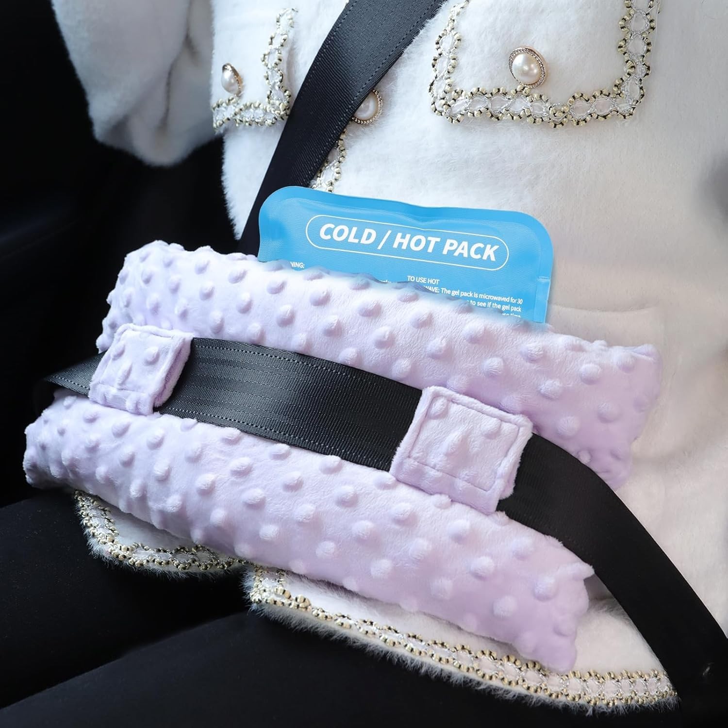 Seatbelt Pillow w/Ice Pack:Post-Surgery Must-Haves–Hyst,Mast,Tummy Tuck