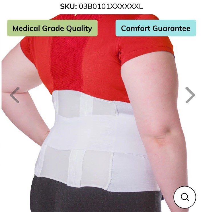 Plus Size 6XL Bariatric Back Brace Ability XXXXXXL Tall Lumbar Support Girdle