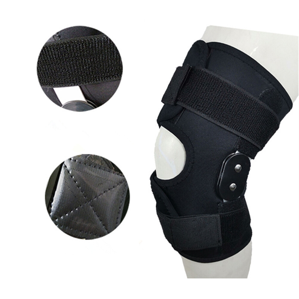 1PC Knee Brace Hinged Compression Sleeve Joint Support Open Patella Stabilizer