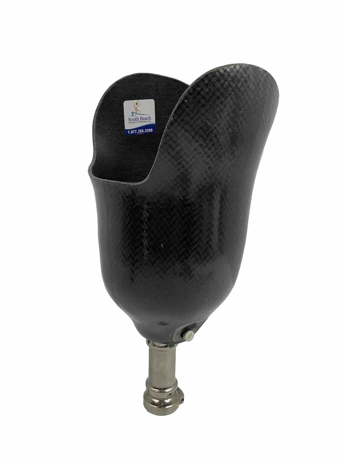 PROSTHETIC CARBON FIBER LEG SOCKET AND PYLON ONLY BLACK