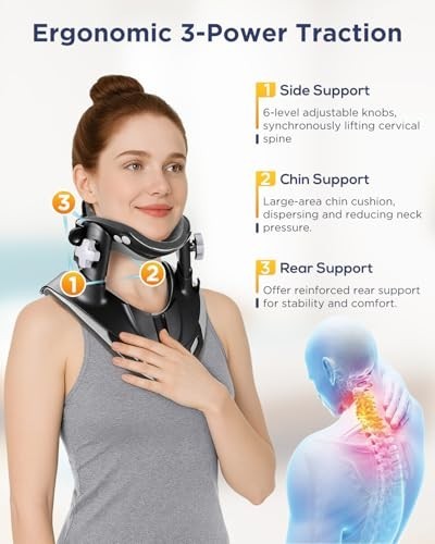 Cervical Traction Device – Adjustable Neck Stretcher for Pain Relief & Spine Ali