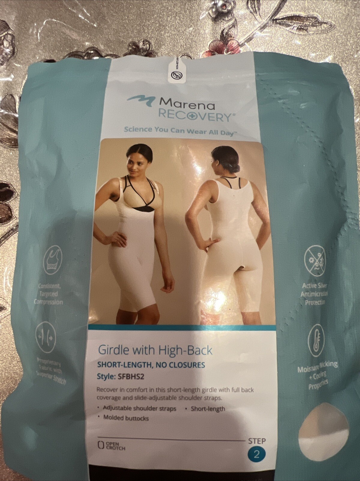 Marena Recovery SFBHS Step 2 High Back Short/Thigh Length XL Beige 32-35″Waist