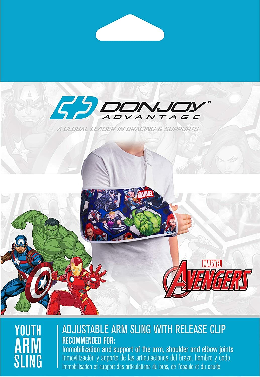 NEW DonJoy Marvel Avengers YOUTH Adjustable Arm Sling W/ Release Clip