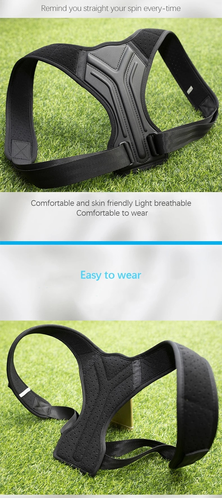 Posture Corrector Back Support Body Brace Wellness Lumbar Shoulder Support Belt