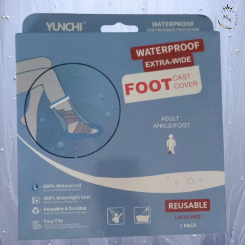 Waterproof Cast Bandage Cover Extra Wide Adult Reusable Foot Ankle Latex Free