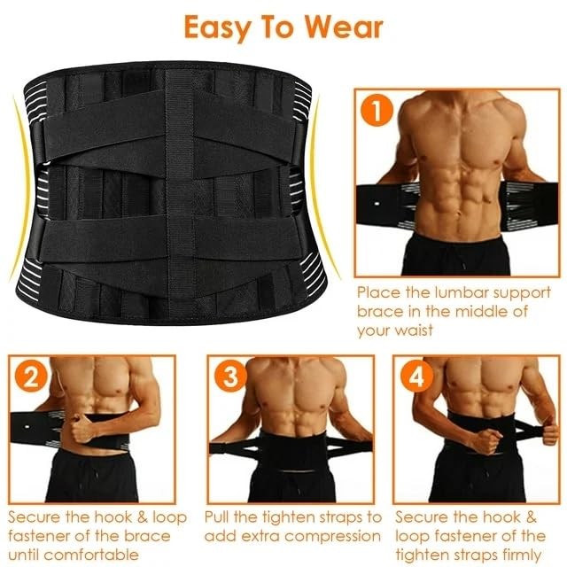 ® Back Braces for Lower Back Pain with 6 Stays, Breathable Back Belt for Men/…