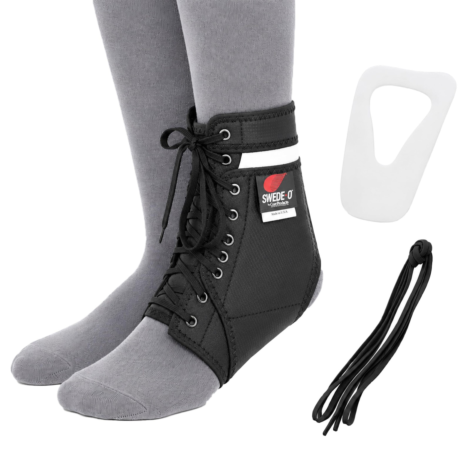 Swede-O Ankle Lok Brace, Black – Medium Medium,