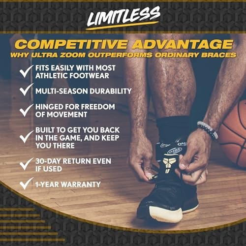 Ultra Zoom Ankle Brace for Sports Injury Recovery & Prevention – Hinged Support
