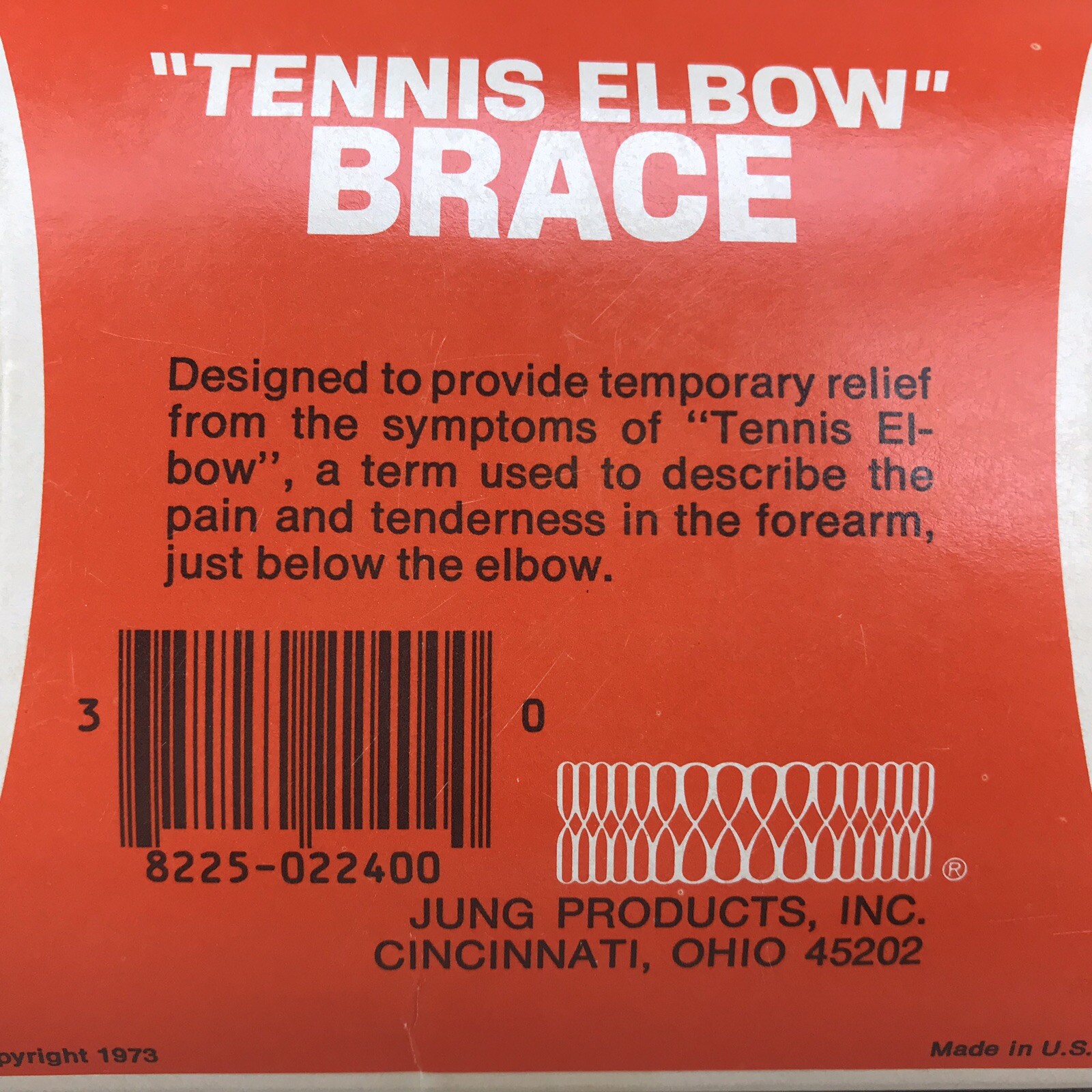 FUTURO Vintage 1973 All-American Tennis Elbow Brace Red White Blue One Size