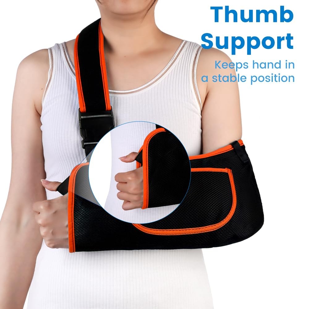 Arm Sling, Lightweight Breathable Mesh Shoulder Immobilizer, X-Large