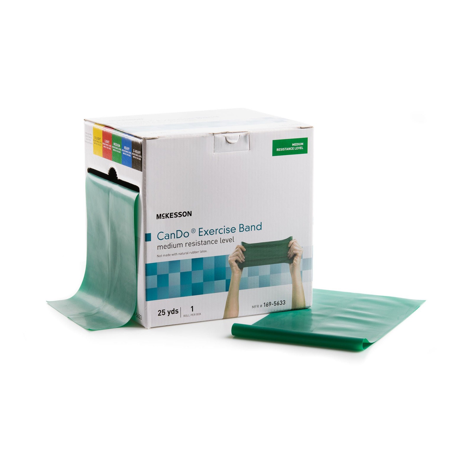 McKesson CanDo Exercise Resistance Band Green Medium Resistance 5″ x 25 Yd 1