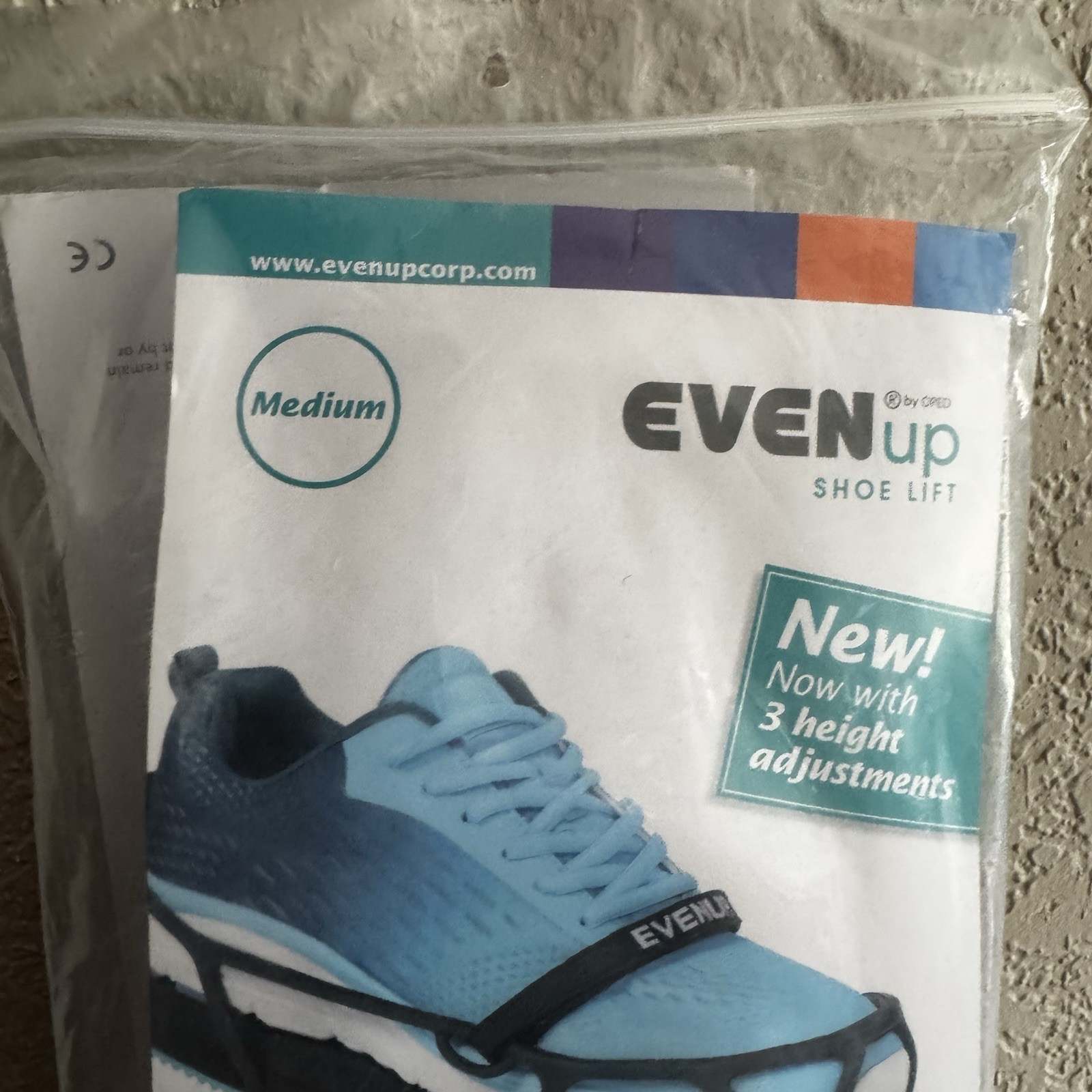 EvenUp Shoe Lift Balancer Leveler Size M Medium Men 8.5-10.5 Womens 9-11 Even Up