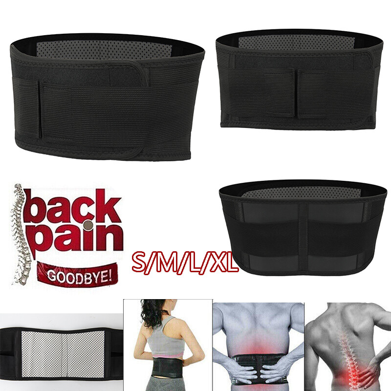 Men & Women Lumbar Waist Support Brace Compression Belt Lower Back Pain Relief