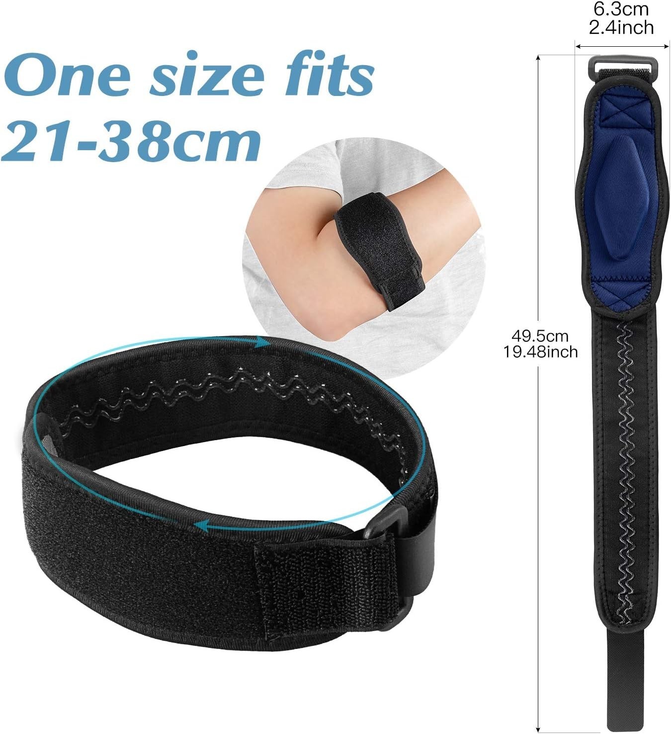 Elbow Brace Strap for Tennis Golfers Elbow Support Adjustable Men Women Sports