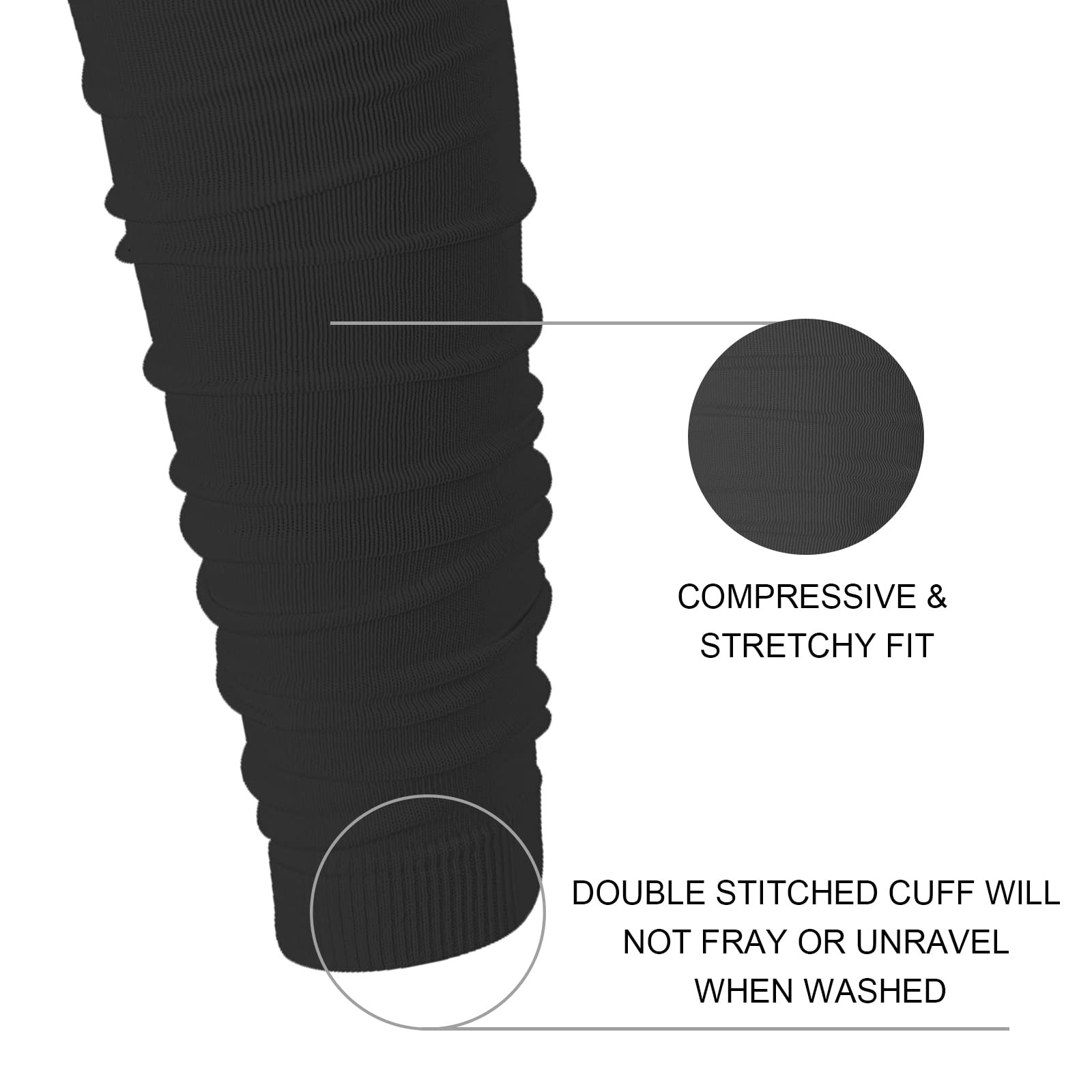 Black Football Scrunch Leg Sleeves for Men Women,Calf Leg Compression Sleeve …