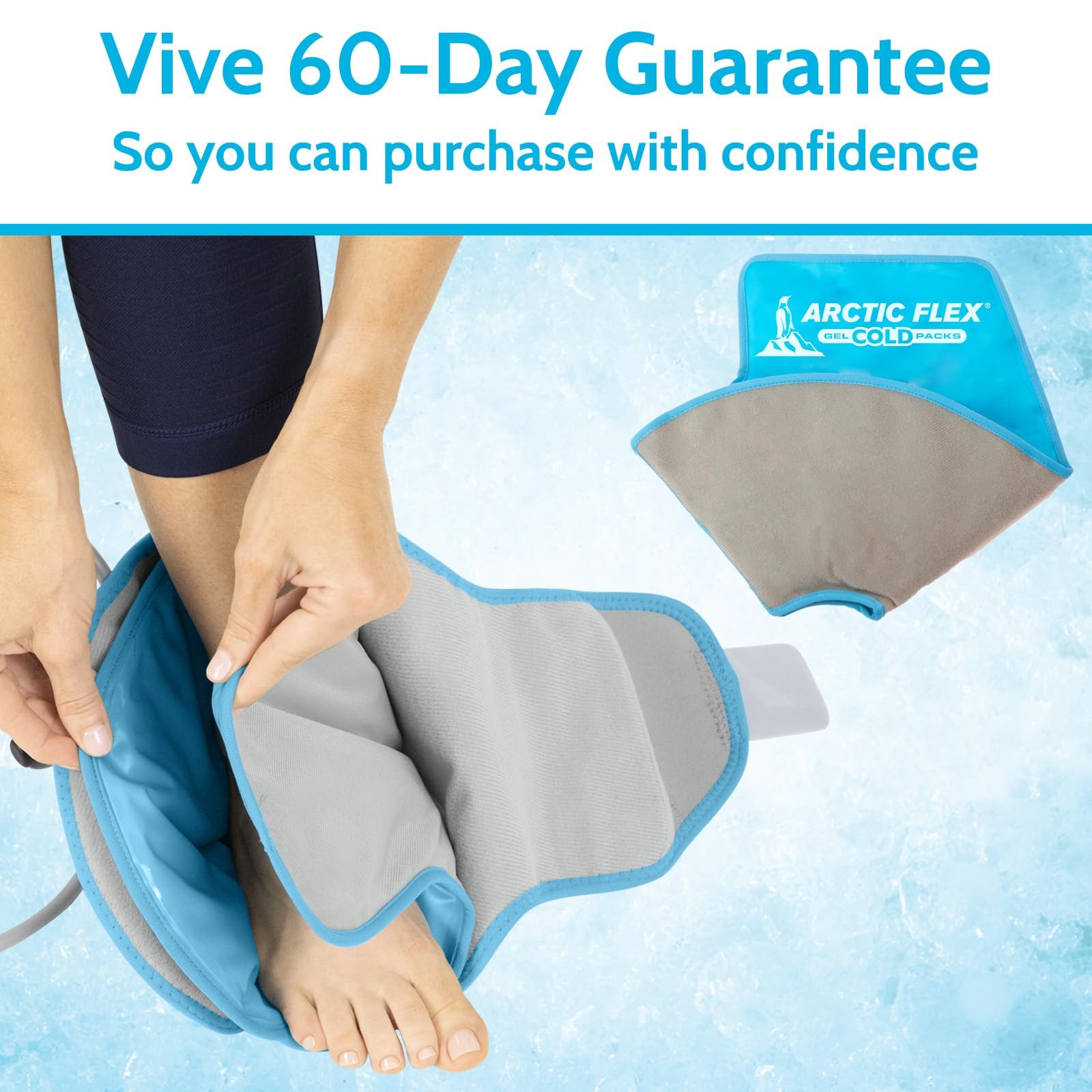 Arctic Flex Gel Replacement Pack – Reusable Ice Brace – Hot and Ankle, Blue