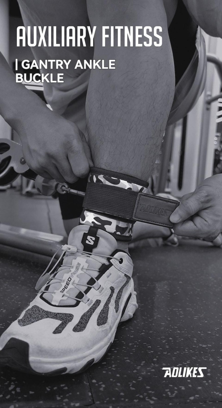 Aolikes Adjustable Padded Ankle Wrist Cuffs Padded Straps D-ring Glute Kickback
