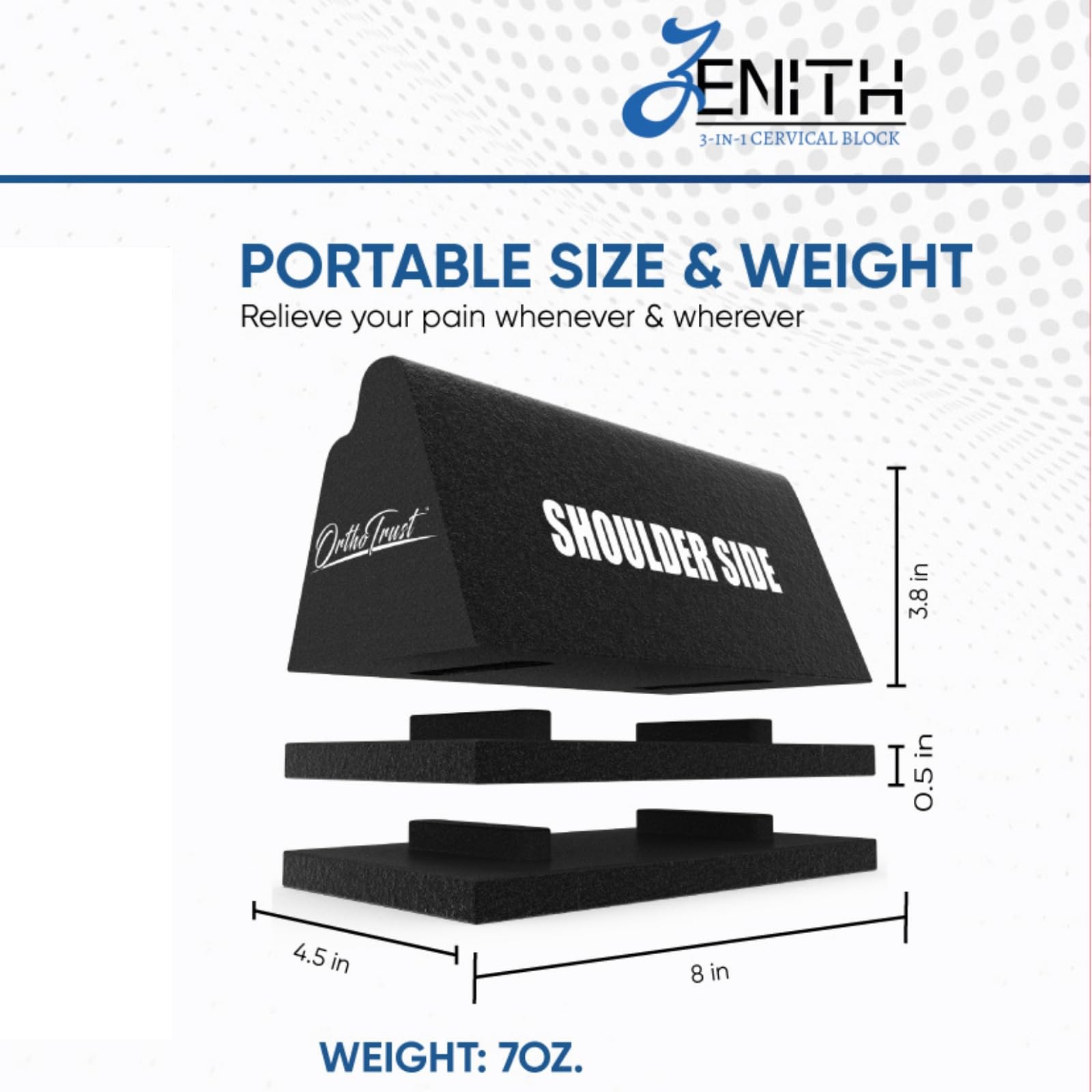 Zenith Cervical Traction Orthotic Chiropractic 1 Count (Pack of 1), Black