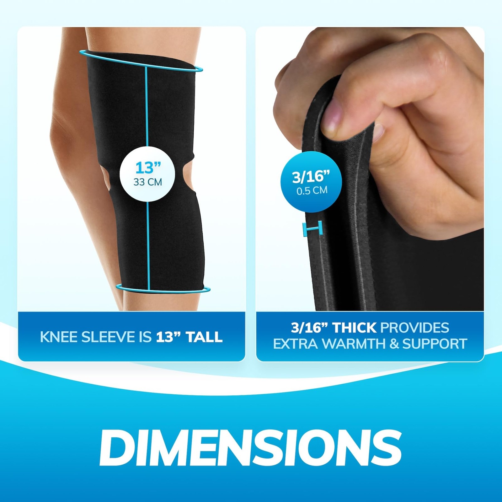 BraceAbility Open Patella/Open Back Neoprene Knee Sleeve Water-Resistant