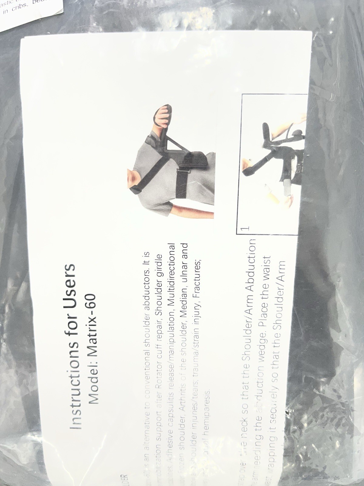 Paradigm Bracing Matrix-60 Shoulder Arm Abduction Brace Immobilizer Universal