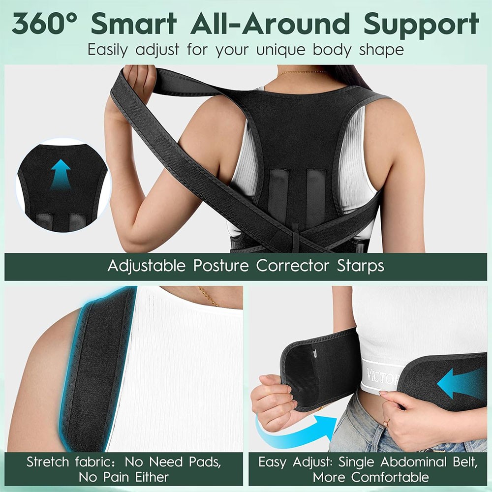 Posture Corrector Back Support for Men and Women Relieve Mid and Full Back Spine