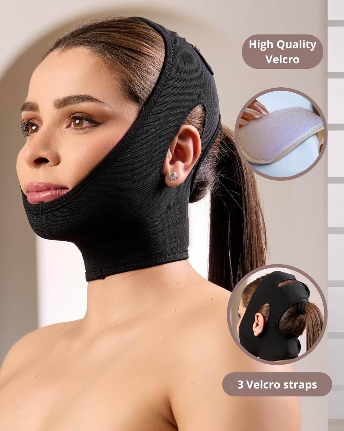 301 Chin Strap Support Band Neck Bandage Face Chin High Compression