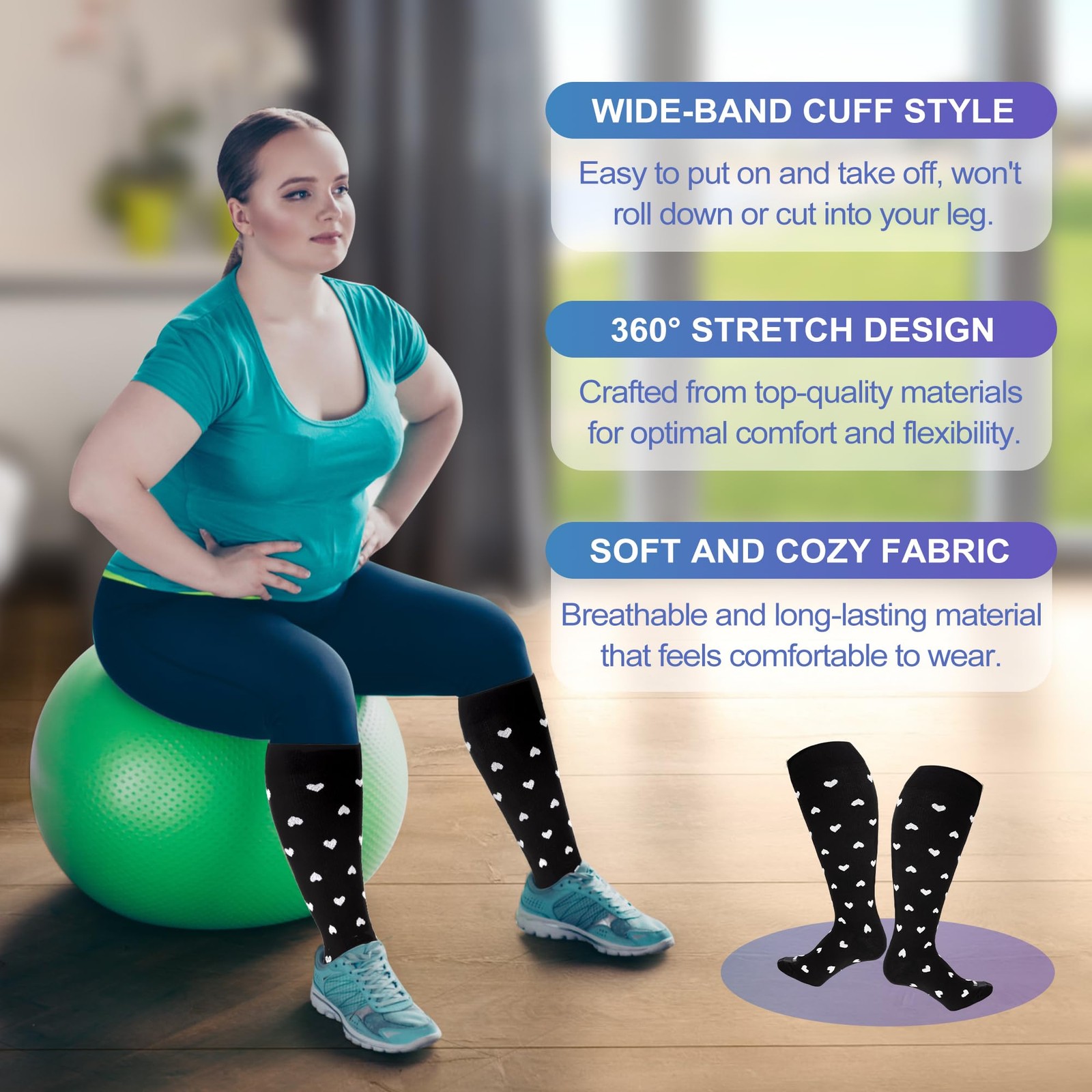 Wide Calf Compression Socks for Women Men Plus Size 1520 mmHg Extra Large Kne…