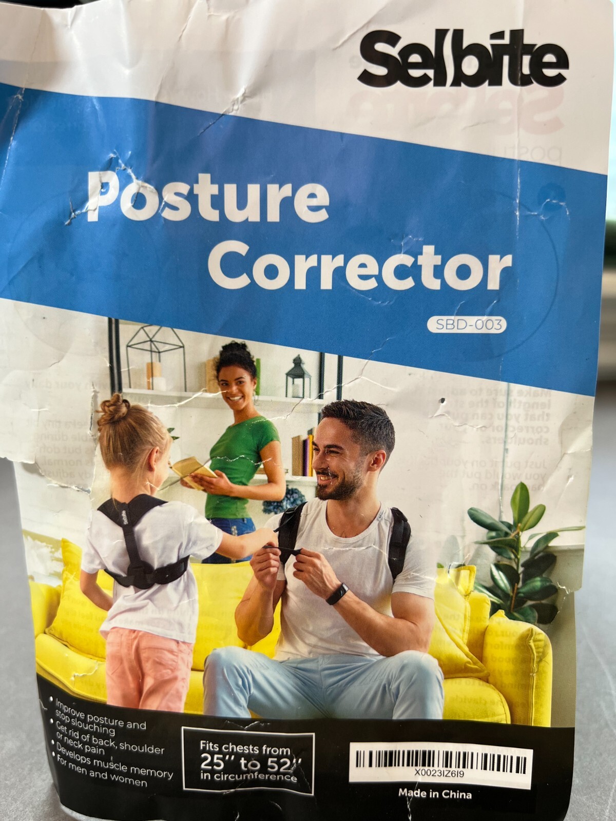 New Selbite Posture Corrector Women/Men Posture Brace Adjustable Relieves Pain
