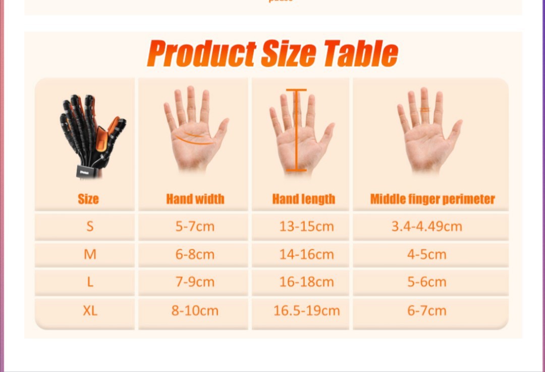 Rehabilitation Robot Glove Orthosis Functional Hand Training Exercise Right XL