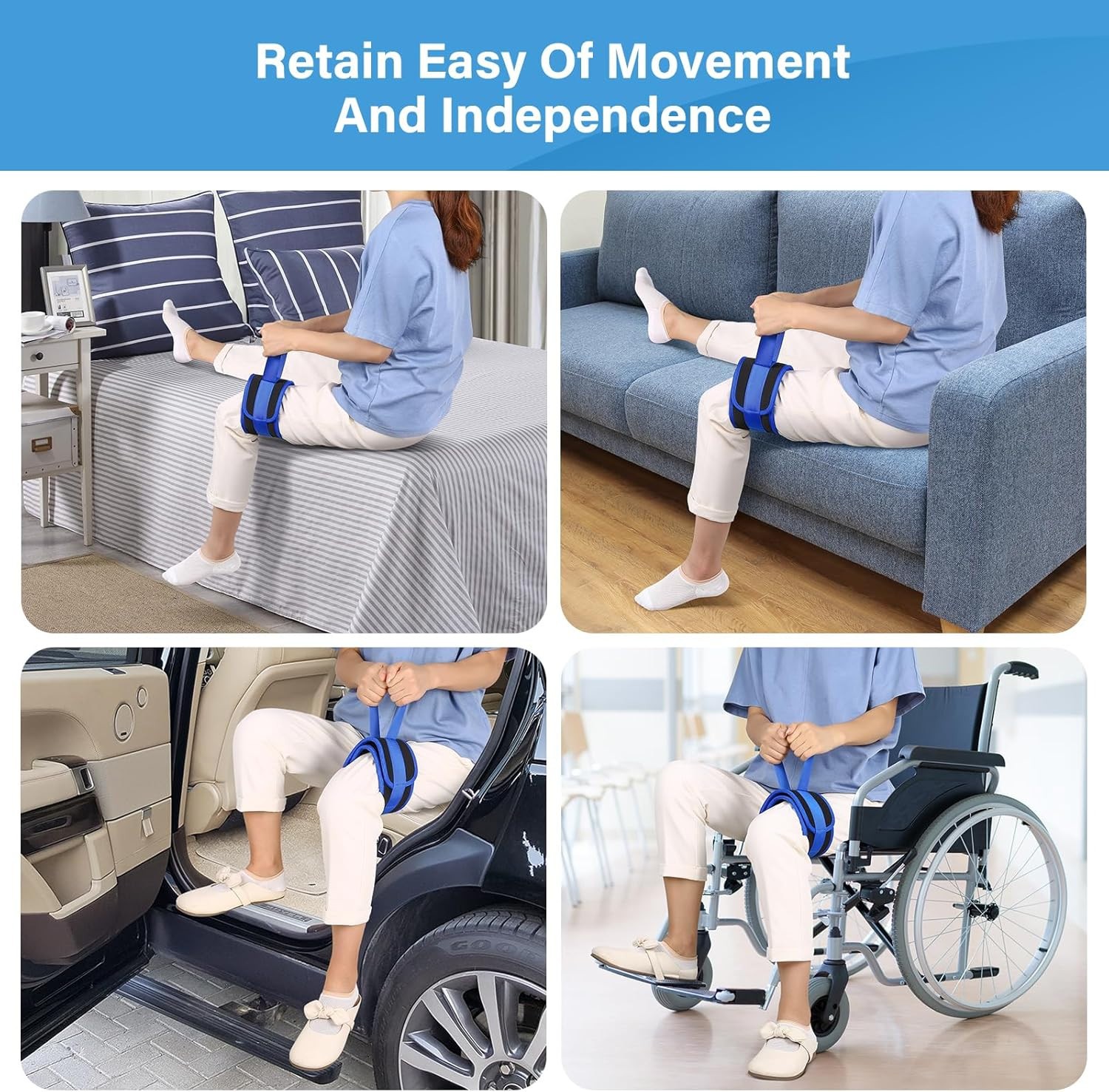Leg Lifter Strap w/ Padded Grip Mobility Aid Free Shipping