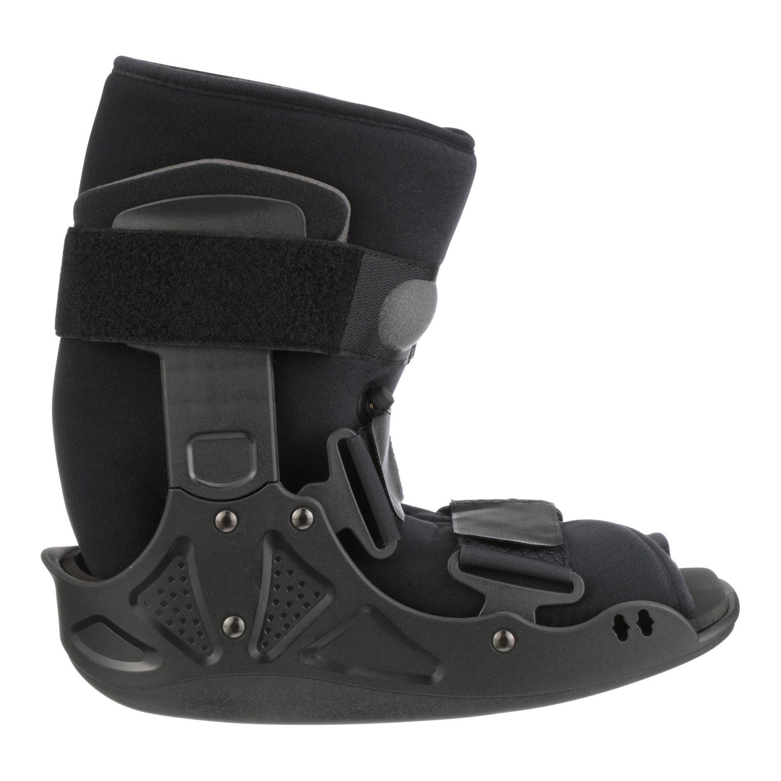 McKesson Black Air Walker Boot Large Hook and Loop for Either Foot 155-79-95527