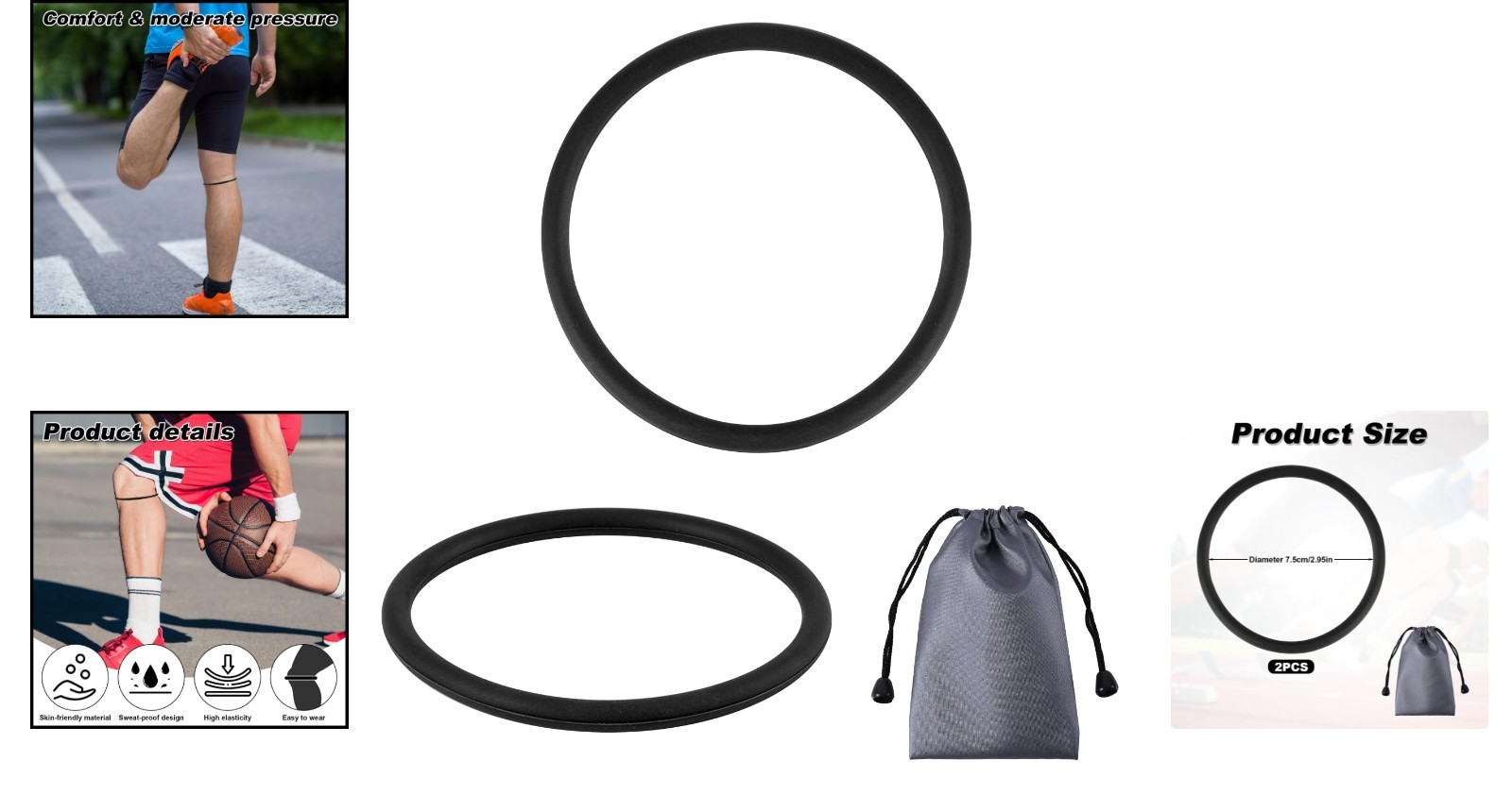 Versatile 2-Pack Patellar Tendon Support Straps – Perfect for Sports Enthusiasts