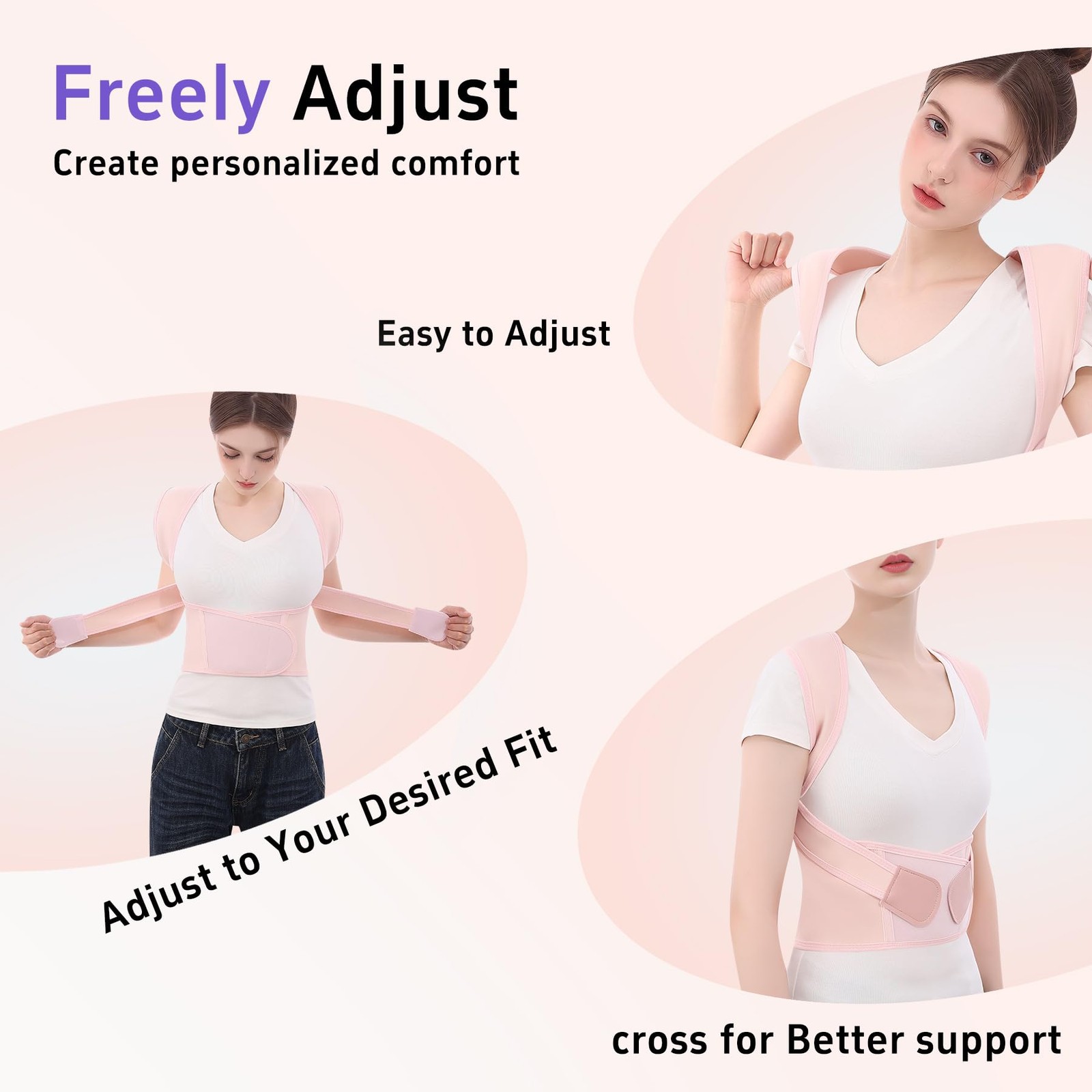 Posture Corrector for and Men Back Brace Upper Back Adjustable Breathable Sho…