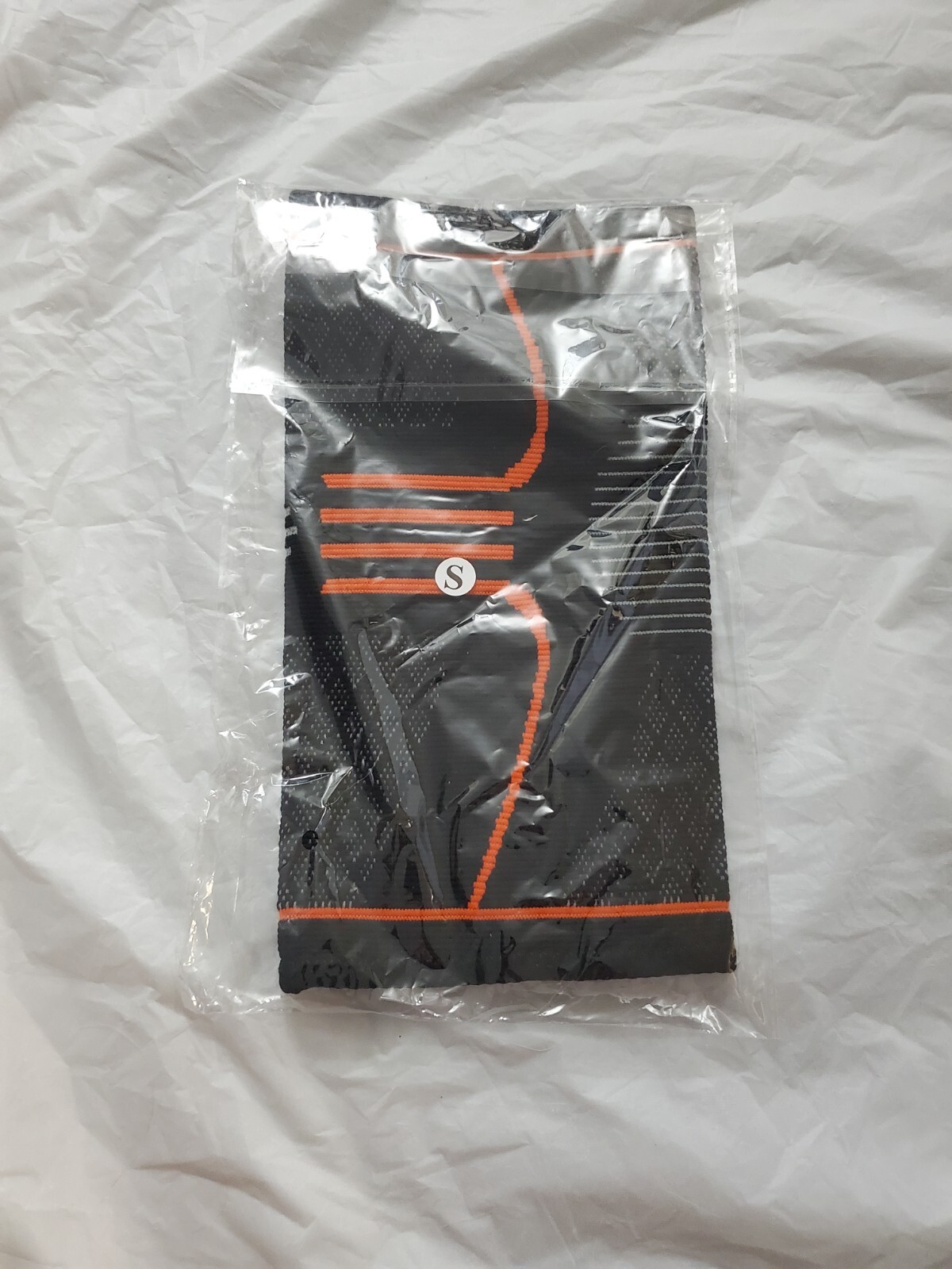 NWT Knee Compression Sleeve Unisex Orange And Black Knee Sleeve Size: S