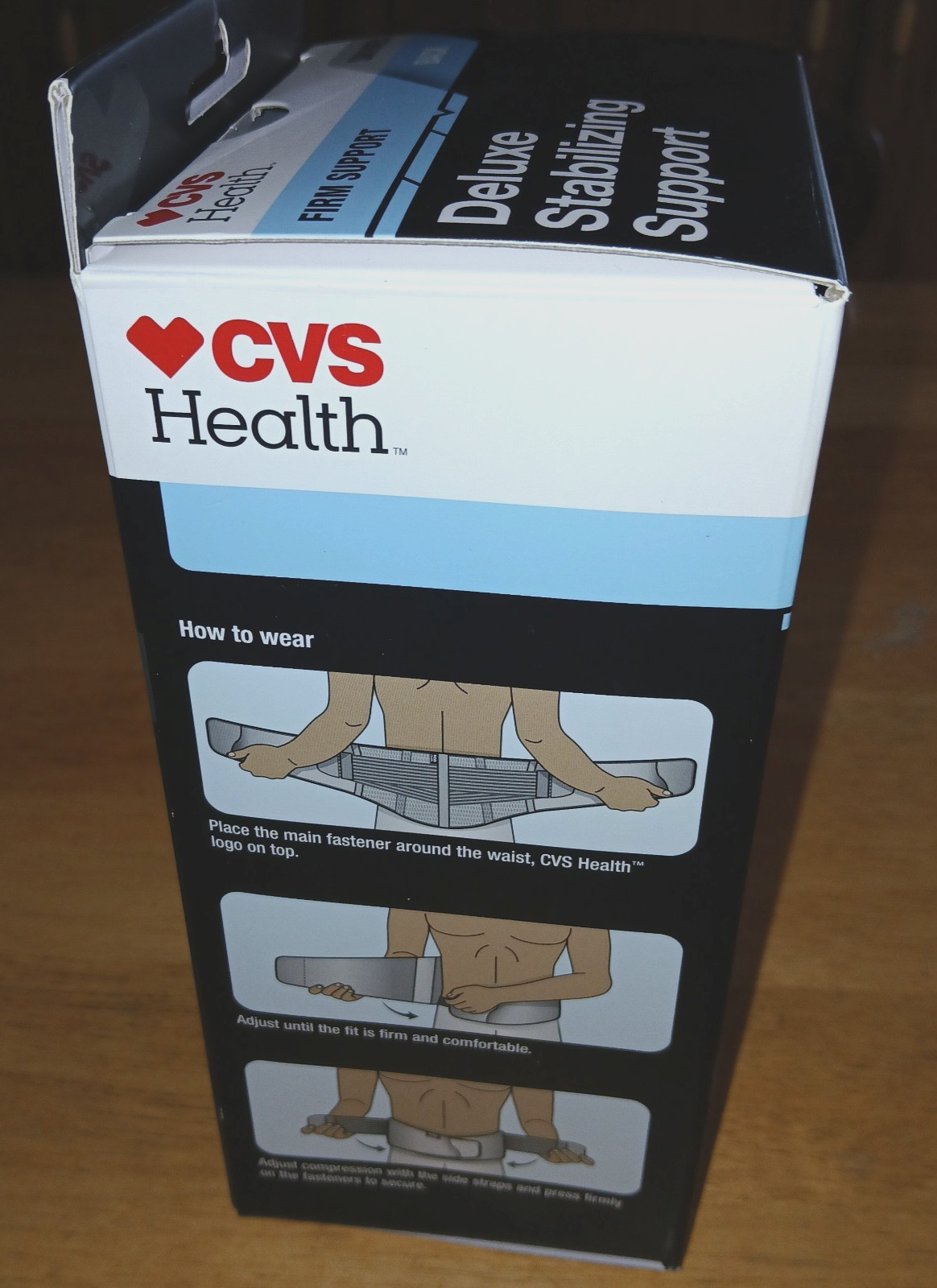 CVS HEALTH DELUXE STABILIZING SUPPORT-SM/MED-NIB-CUSHIONED PADS/ADJUSTABLE