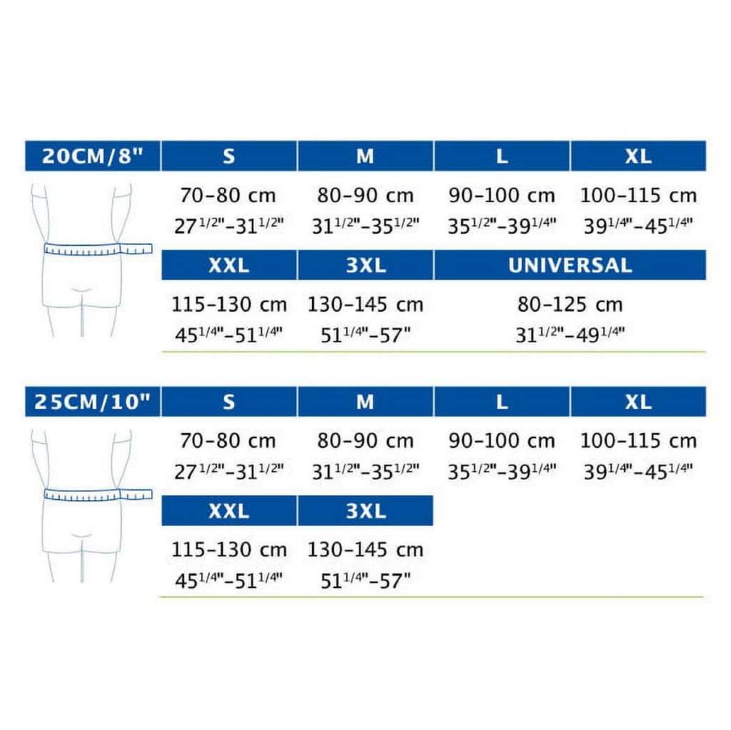 Actimove Lumbar Sacral 10″ Support Comfort w/Additional Support Belt (White) 3X-
