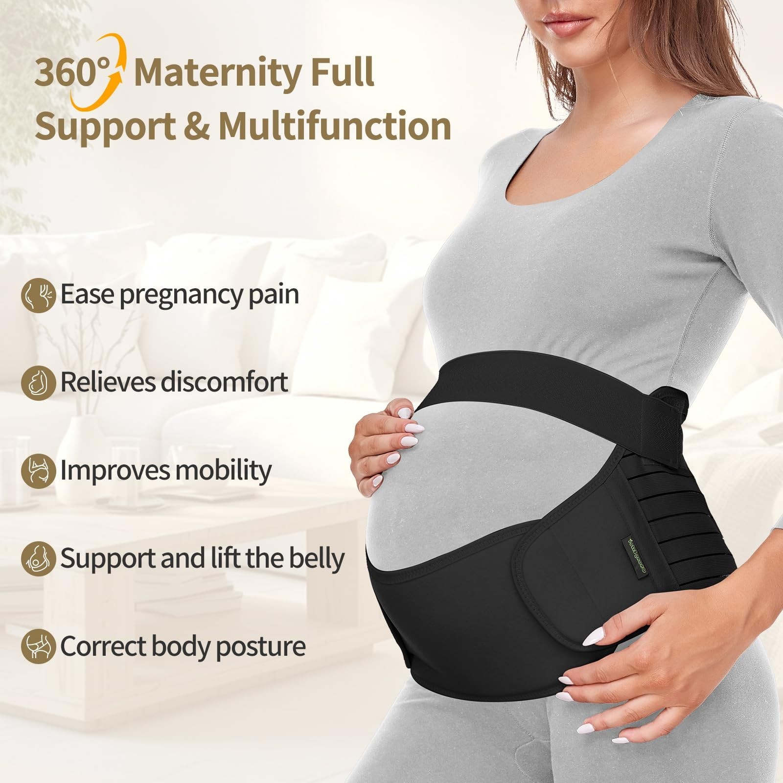 3-in-1 Maternity Support Belt | Pregnancy Belly Band for Comfort & Relief