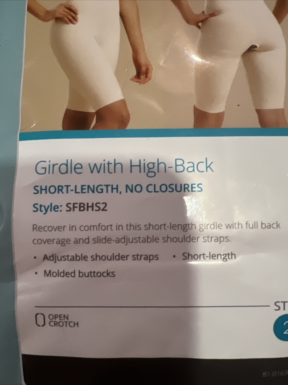 Marena Recovery SFBHS Step 2 High Back Short/Thigh Length XL Beige 32-35″Waist