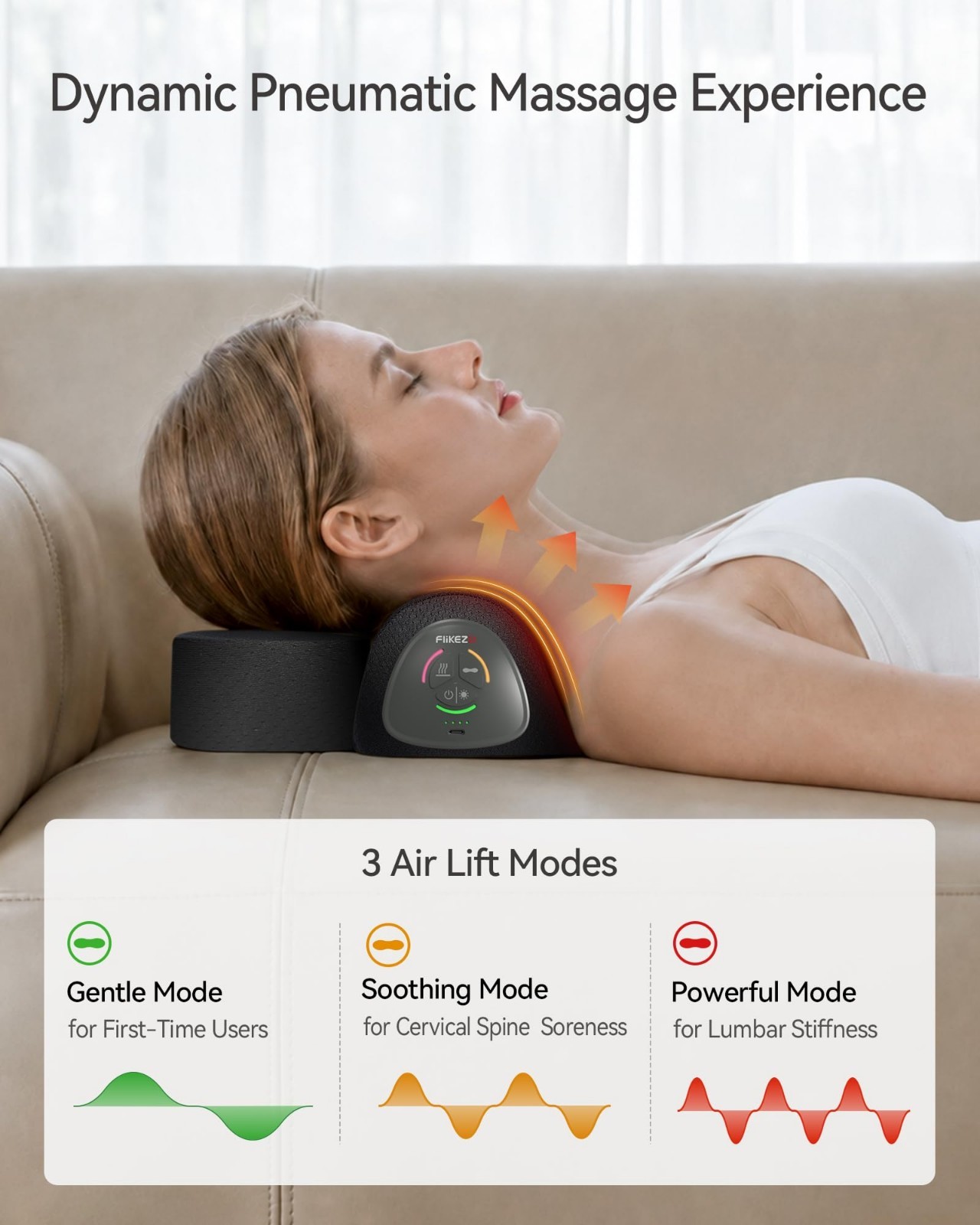 Heated Cervical Traction Device with Red Light Therapy & Massage | Neck Stretche