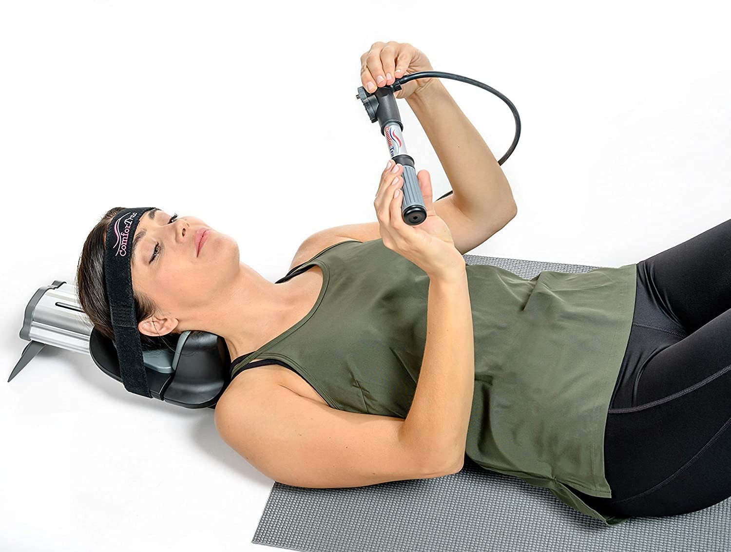 New ComforTrac Deluxe Home Cervical Traction Device Neck Pain Relief Kit Black